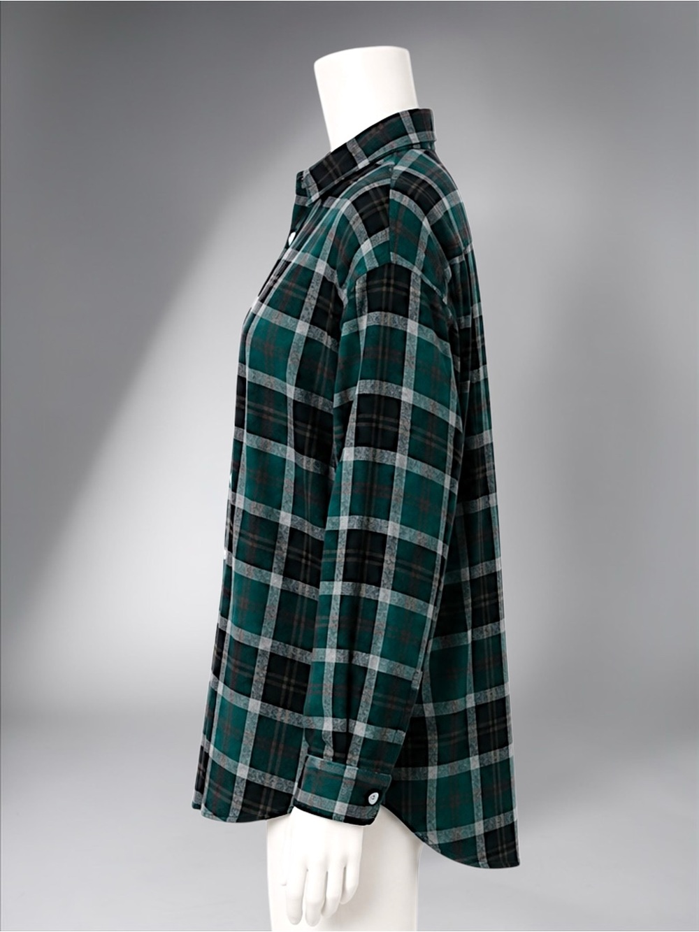 Women’s Green Plaid Boyfriend Flannel Button-Down Shirt – Size Small - Picture 14 of 14